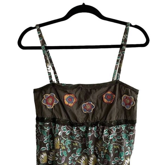 DESIGUAL Boho Cotton Sleeveless Printed Mini Dress Multicolour L - Picture 10 of 10